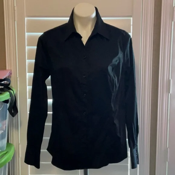 Merona | Tops | Merona Black Dress Shirt Slim Fit | Poshmark